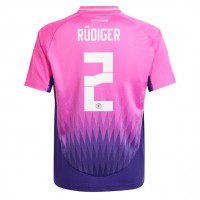 Camisa de Futebol Alemanha Antonio Rudiger #2 Equipamento Secundário Europeu 2024 Manga Curta